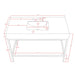 Meridian Furniture - Marmo 48" Black Engineered Stone Top, Steel And Glass Base Bathroom Vanity - 406Black-48 - GreatFurnitureDeal