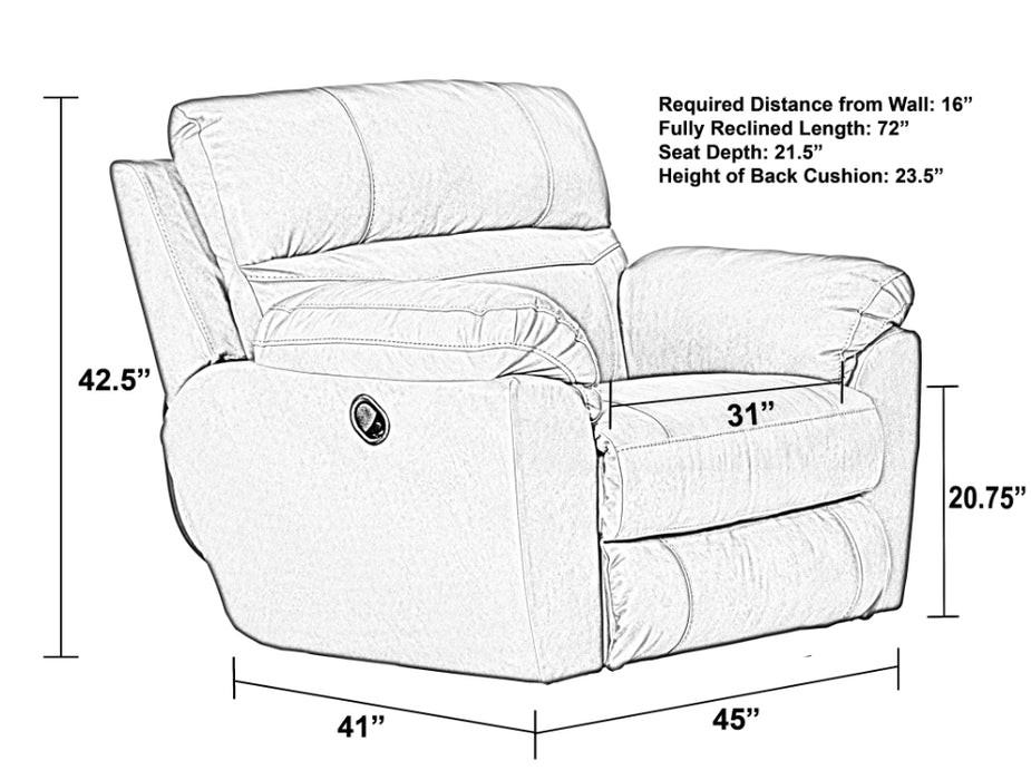 Catnapper - Costa 3 Piece Power Lay Flat Reclining Living Room Set in Chocolate - 64071-72-70-CHOCOLATE - GreatFurnitureDeal