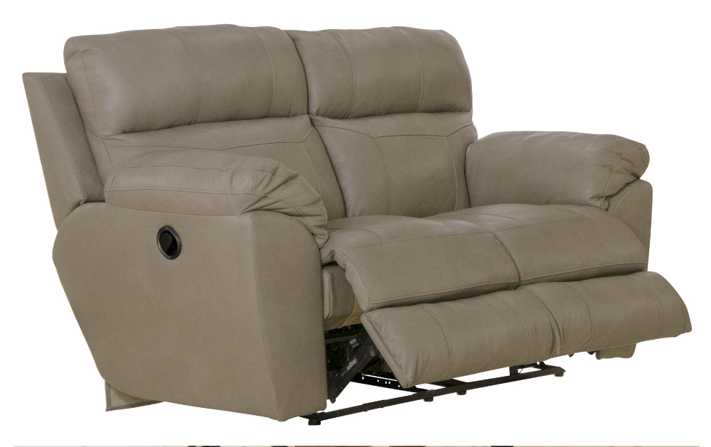 Catnapper - Costa Lay Flat Reclining Loveseat in Putty - 4072-PUTTY - GreatFurnitureDeal