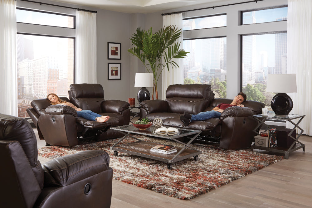 Catnapper - Costa 3 Piece Lay Flat Reclining Living Room Set in Chocolate - 4071-72-70-CHOCOLATE - GreatFurnitureDeal