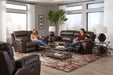 Catnapper - Costa Lay Flat Reclining Loveseat in Chocolate - 4072-CHOCOLATE - GreatFurnitureDeal