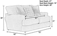 Jackson Furniture - Lamar Loveseat in Cream - 4098-02-CREAM - GreatFurnitureDeal