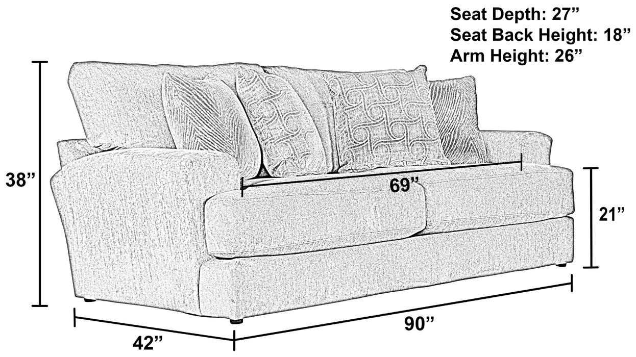 Jackson Furniture - Lamar Sofa in Cream - 4098-03-CREAM - GreatFurnitureDeal