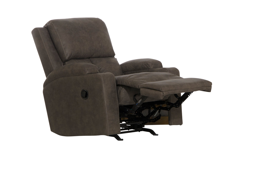 Catnapper - Kyle Rocker Recliner w/Dual Cupholders in Smoke - 4103-2-SMOKE - GreatFurnitureDeal