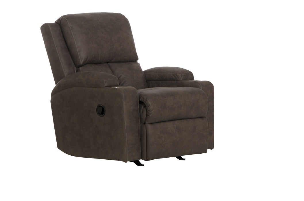 Catnapper - Kyle Rocker Recliner w/Dual Cupholders in Smoke - 4103-2-SMOKE - GreatFurnitureDeal