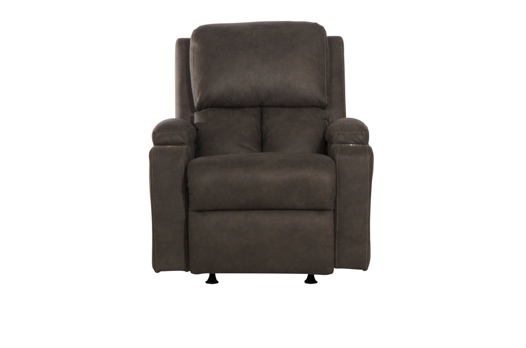 Catnapper - Kyle Rocker Recliner w/Dual Cupholders in Smoke - 4103-2-SMOKE - GreatFurnitureDeal