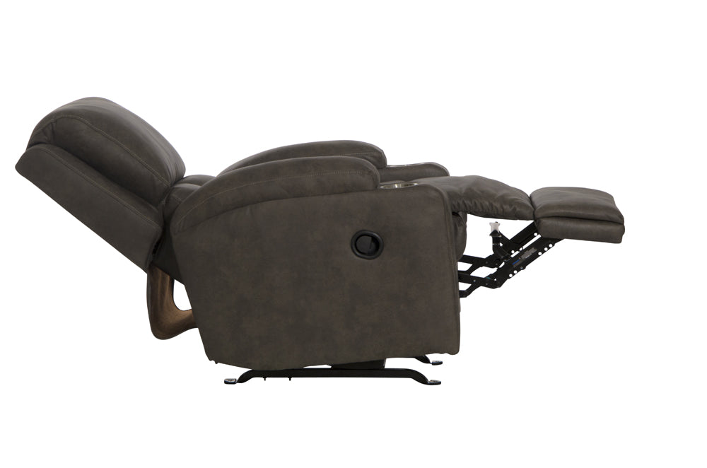 Catnapper - Kyle Rocker Recliner w/Dual Cupholders in Smoke - 4103-2-SMOKE - GreatFurnitureDeal