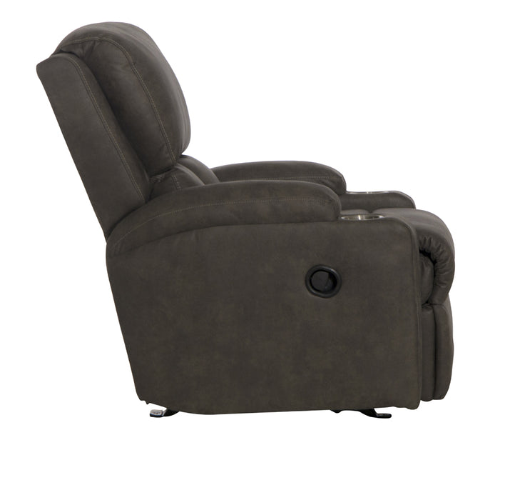 Catnapper - Kyle Rocker Recliner w/Dual Cupholders in Smoke - 4103-2-SMOKE - GreatFurnitureDeal