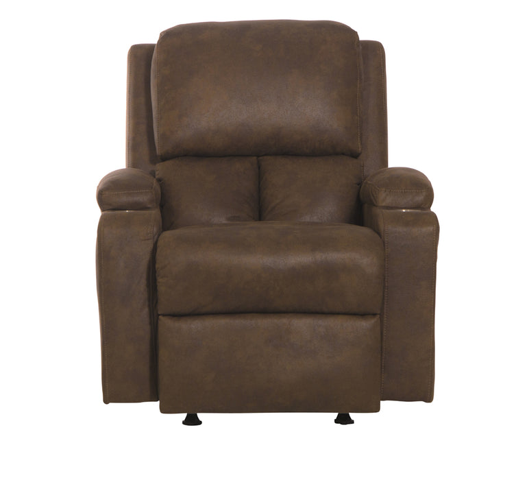 Catnapper - Kyle Rocker Recliner w/Dual Cupholders in Walnut - 4103-2-WALNUT - GreatFurnitureDeal