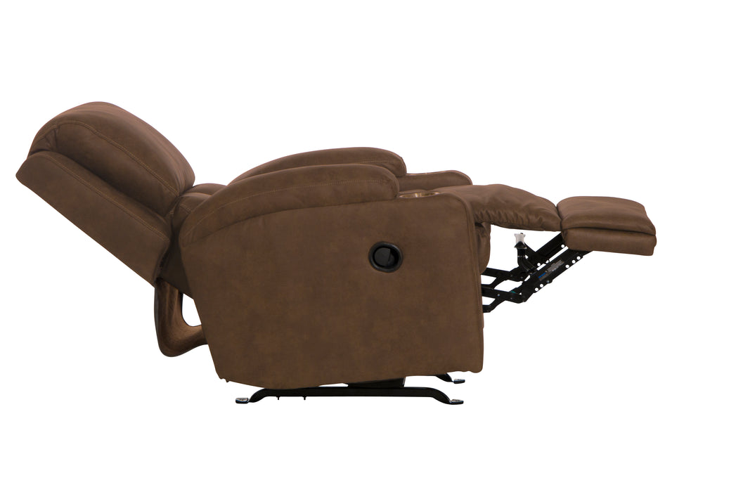 Catnapper - Kyle Rocker Recliner w/Dual Cupholders in Walnut - 4103-2-WALNUT - GreatFurnitureDeal