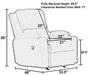 Catnapper - Kyle Rocker Recliner w/Dual Cupholders in Smoke - 4103-2-SMOKE - GreatFurnitureDeal