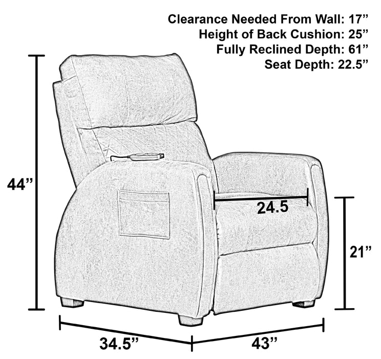 Catnapper - Relaxer Power Headrest Power Lay Flat Recliner in Bark - 764106-7-BARK - GreatFurnitureDeal