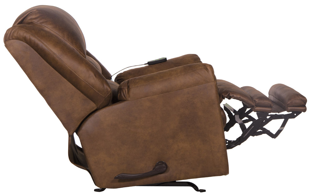 Catnapper - Hayden Chaise Rocker Recliner w/Heat & Massage in Auburn - 4107-2-AUB - GreatFurnitureDeal