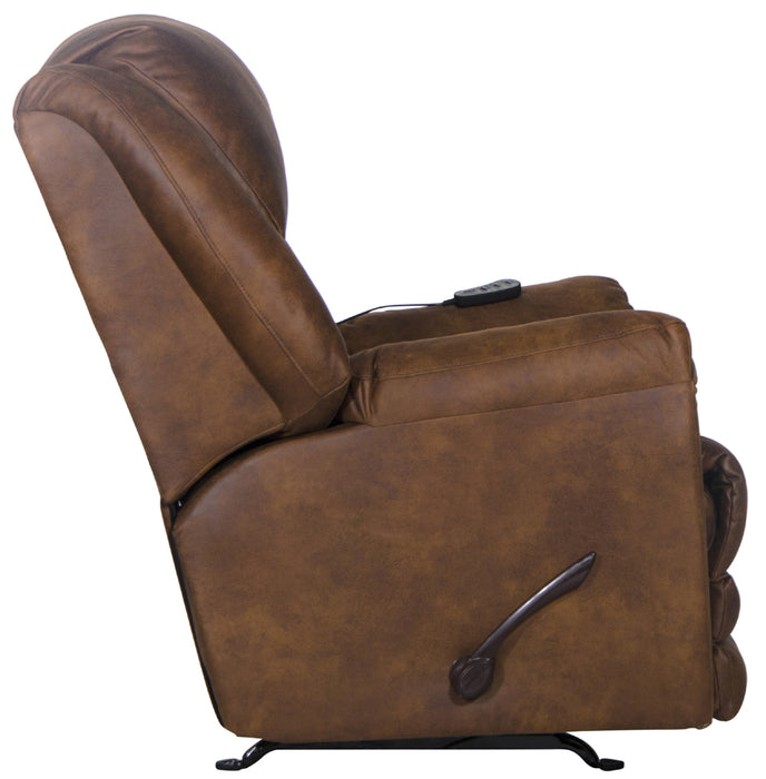 Catnapper - Hayden Chaise Rocker Recliner w/Heat & Massage in Auburn - 4107-2-AUB - GreatFurnitureDeal