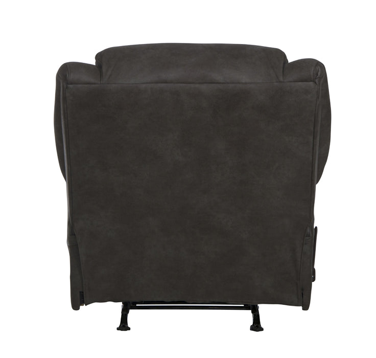 Catnapper - Hayden Chaise Rocker Recliner w/Heat & Massage in Steel - 4107-2-STEEL - GreatFurnitureDeal