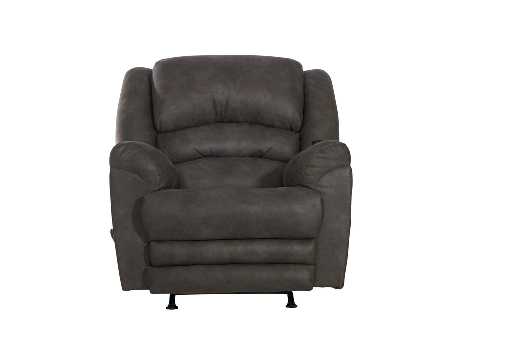 Catnapper - Hayden Chaise Rocker Recliner w/Heat & Massage in Steel - 4107-2-STEEL - GreatFurnitureDeal