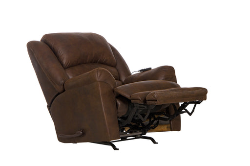 Catnapper - Hayden Chaise Rocker Recliner w/Heat & Massage in Walnut - 4107-2-WAL - GreatFurnitureDeal