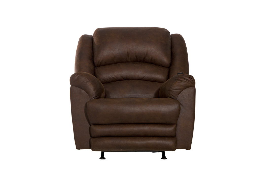 Catnapper - Hayden Chaise Rocker Recliner w/Heat & Massage in Walnut - 4107-2-WAL - GreatFurnitureDeal