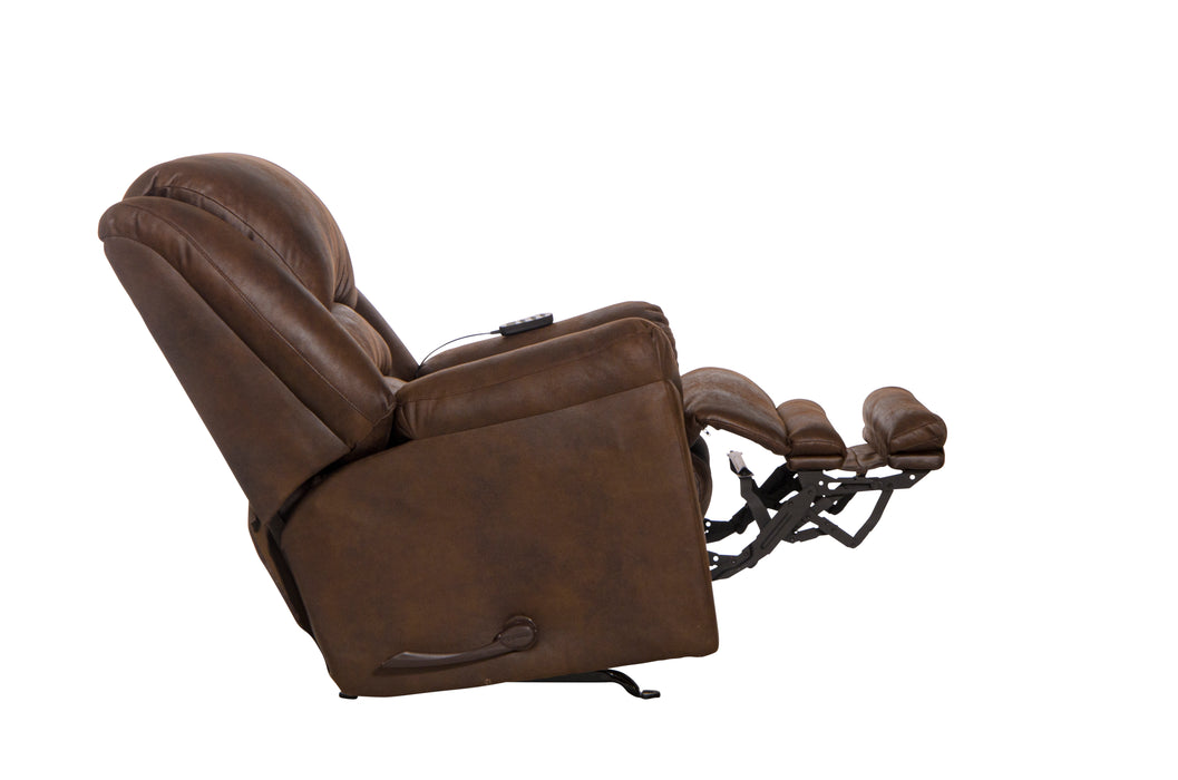 Catnapper - Hayden Chaise Rocker Recliner w/Heat & Massage in Walnut - 4107-2-WAL - GreatFurnitureDeal