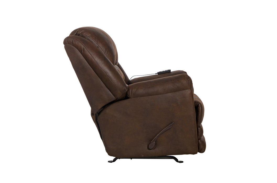 Catnapper - Hayden Chaise Rocker Recliner w/Heat & Massage in Walnut - 4107-2-WAL - GreatFurnitureDeal