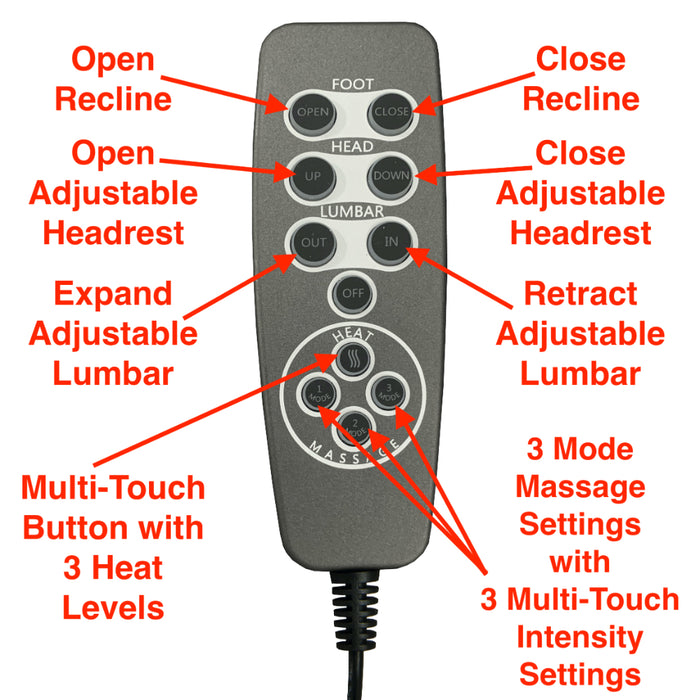 Catnapper - Refresher Power Headrest Power Rocker Recliner w-CR3 Heat-Massage-Lumbar in Cloud - 64108-2-CLOUD - GreatFurnitureDeal
