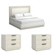 ART Furniture - Cotiere 3 Piece King Upholstered Panel Bedroom Set in Linen - 299136-299142-2349-3SET - GreatFurnitureDeal
