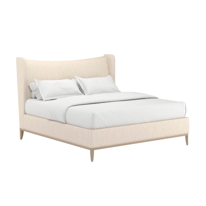 ART Furniture - Edwin King Wing Shelter Uph Bed-Creme - 413136-2743H9 - GreatFurnitureDeal