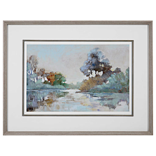 Uttermost - Morning Lake Watercolor Framed Print - 41418 - GreatFurnitureDeal