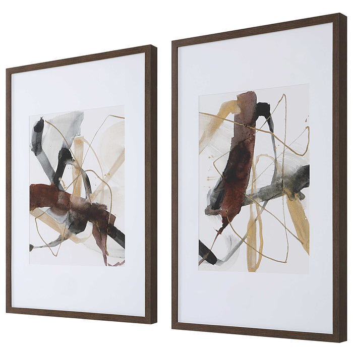 Uttermost - Coastal Patina Modern Framed Prints, S/2 - 41439 - GreatFurnitureDeal