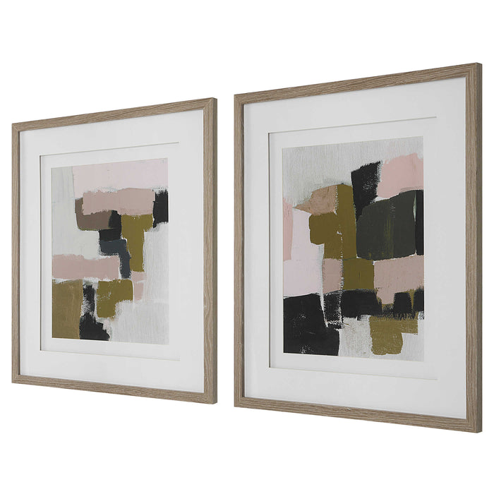 Uttermost - Color Block Framed Prints, Set/2 - 41453 - GreatFurnitureDeal
