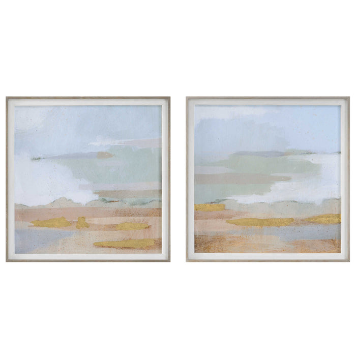 Uttermost - Abstract Coastline Framed Prints, S/2 - 41468 - GreatFurnitureDeal