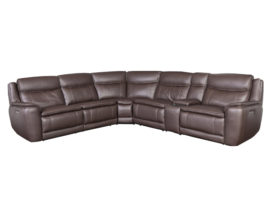 Southern Motion REVIVE - Fairmont Power Headrest Sectional with Zero Gravity and Lumbar Support in Oslo Dark Chocolate - 424-03P 04P 46P 80 98P 84 - GreatFurnitureDeal
