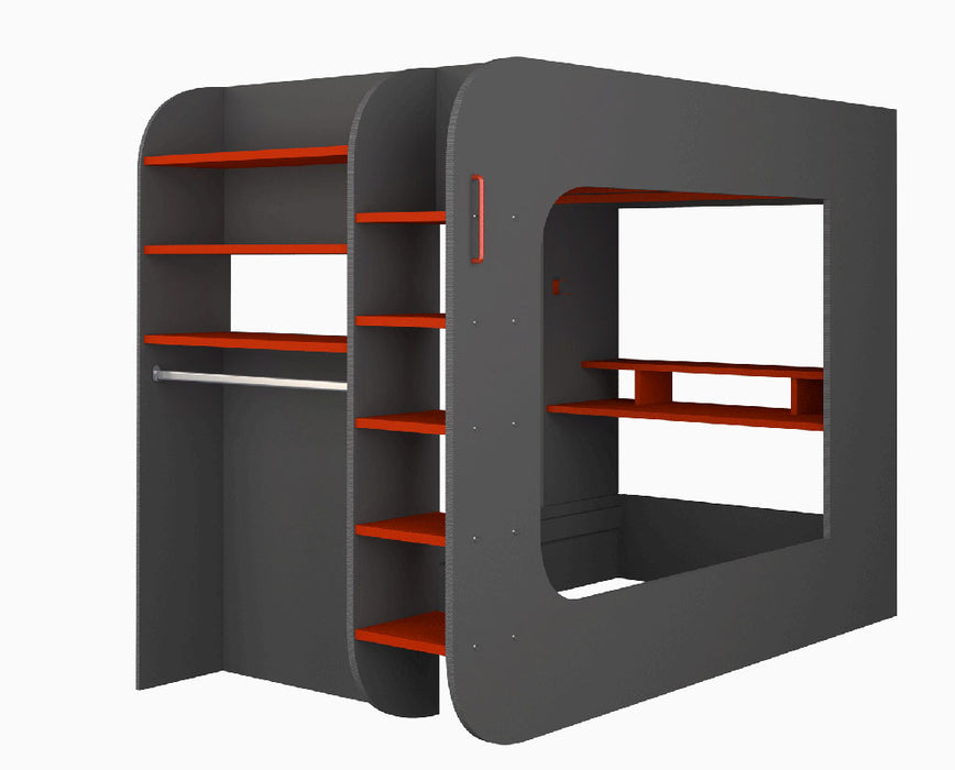 ESF Furniture - Gamer Bed 90x200 in Red & Black - GAMERBEDRED90x200 - GreatFurnitureDeal