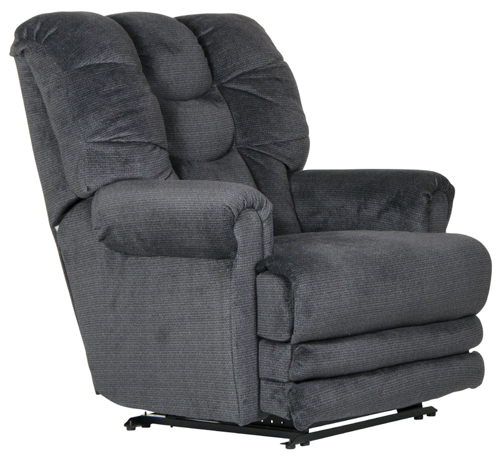 Catnapper Malone Power Lay Flat Recliner with Extended Ottoman in In — GreatFurnitureDeal