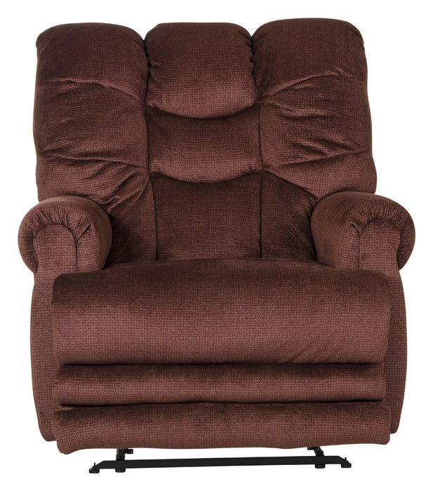 Catnapper - Malone Power Lay Flat Recliner with Extended Ottoman in Merlot - 64257-7-MERLOT