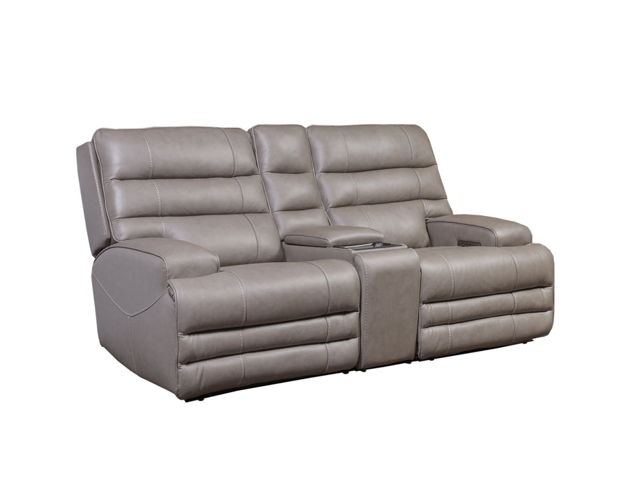 Southern Motion REVIVE - Waverly Power Console Loveseat with Zero Gravity Xtra and Lumbar Support in Taupe - 425-03P 04P 46P - GreatFurnitureDeal