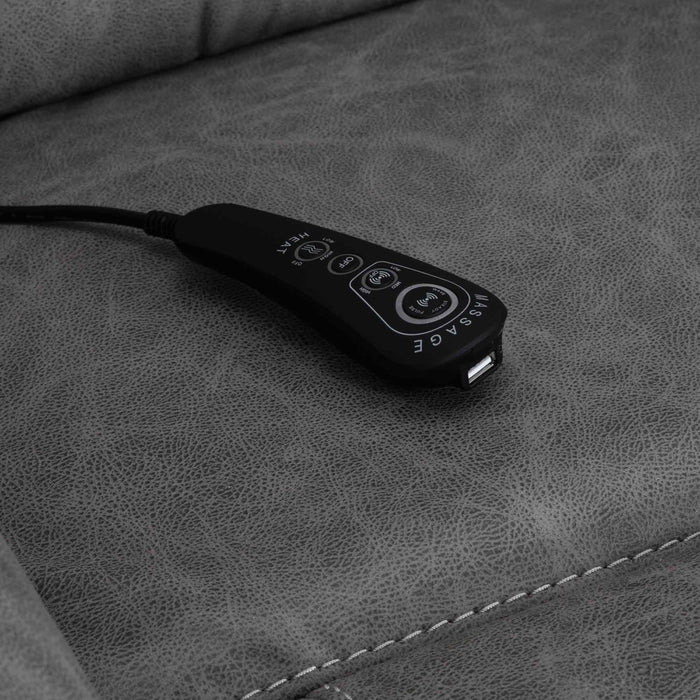 Franklin Furniture - Wessex Rocker Recliner w/ Wand Control, Massage, Heat, USB-A Charger in Cowboy Graphite - 4295-33-3960-05 - GreatFurnitureDeal