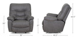 Franklin Furniture - Wessex Rocker Recliner w/ Wand Control, Massage, Heat, USB-A Charger in Cowboy Stone - 4295-33-3960-07 - GreatFurnitureDeal
