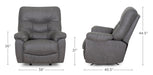 Franklin Furniture - Wessex Rocker Recliner w/ Wand Control, Massage, Heat, USB-A Charger in Cowboy Graphite - 4295-33-3960-05 - GreatFurnitureDeal