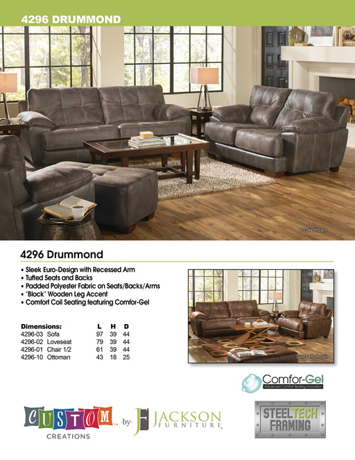 Jackson Furniture - Drummond Ottoman in Steel - 4296-10- STEEL - GreatFurnitureDeal