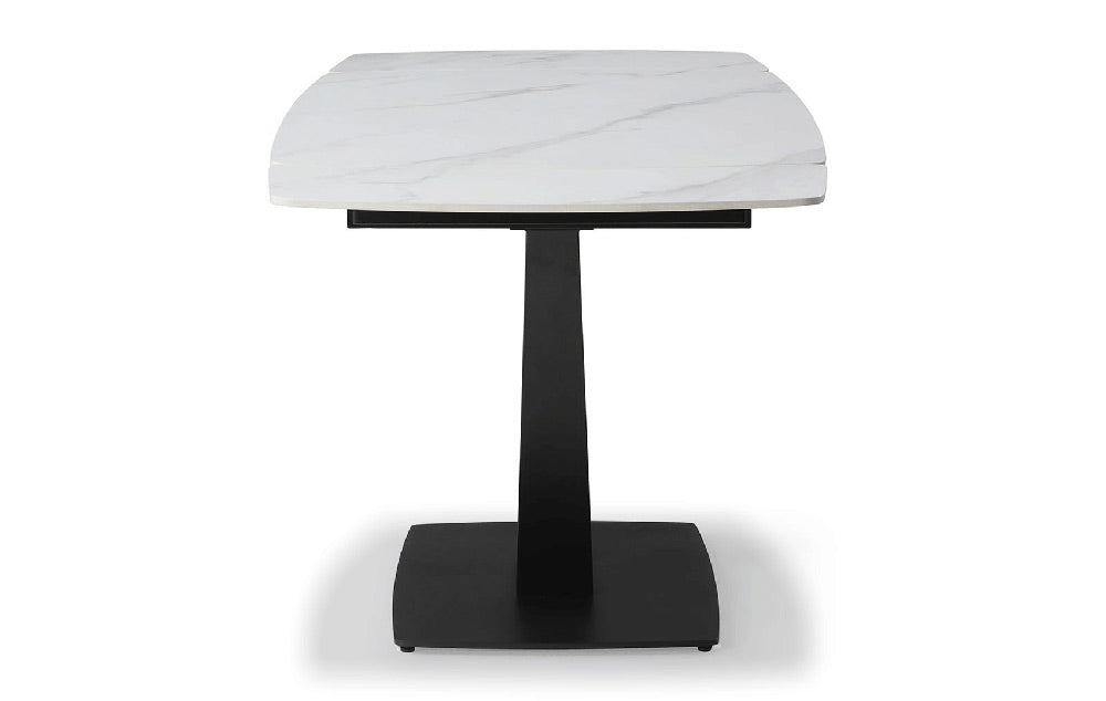 ESF Furniture - 109 - 5 Piece Dining Table Set in White Ceramic - 109TABLEWHITE-5SET