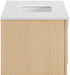 Meridian Furniture - Leonardo 36" Natural Engineered Stone And Solid Wood Wall Mounted Bathroom Vanity - 435Natural-36 - GreatFurnitureDeal