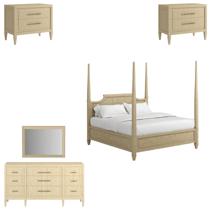 ART Furniture - Eave 5 Piece Panel King Bedroom Set in Sundrenched Oak - 436136-1825-5SET - GreatFurnitureDeal