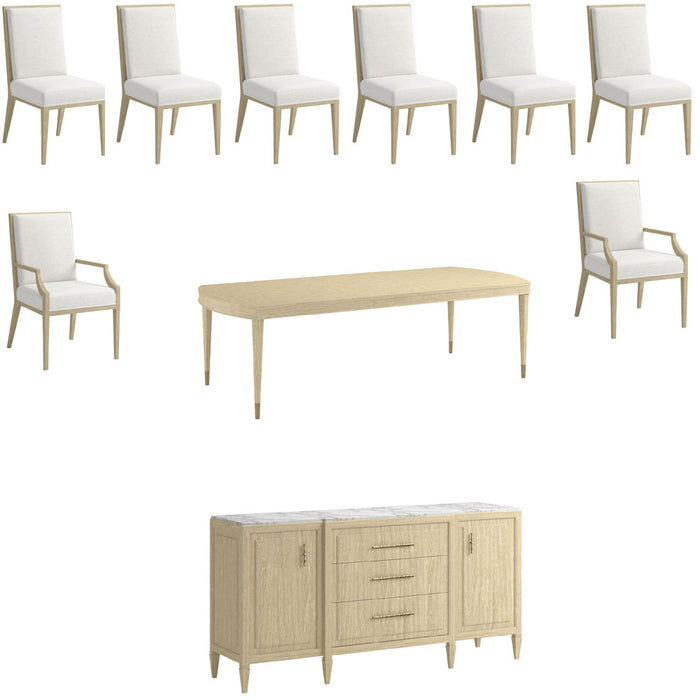 ART Furniture - Eave 10 Piece Rectangular Dining Table Set in Sundrenched Oak - 436222-1825-10SET - GreatFurnitureDeal