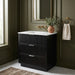 Meridian Furniture - Willard 30" Black Engineered Stone And Solid Wood Bathroom Vanity - 436Black-30 - GreatFurnitureDeal