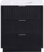 Meridian Furniture - Willard 30" Black Engineered Stone And Solid Wood Bathroom Vanity - 436Black-30 - GreatFurnitureDeal