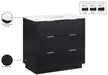 Meridian Furniture - Willard 36" Black Engineered Stone And Solid Wood Bathroom Vanity - 436Black-36 - GreatFurnitureDeal