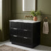 Meridian Furniture - Willard 36" Black Engineered Stone And Solid Wood Bathroom Vanity - 436Black-36 - GreatFurnitureDeal