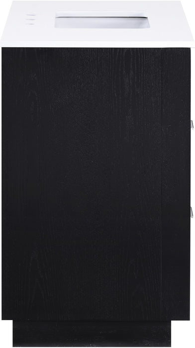 Meridian Furniture - Willard 36" Black Engineered Stone And Solid Wood Bathroom Vanity - 436Black-36 - GreatFurnitureDeal