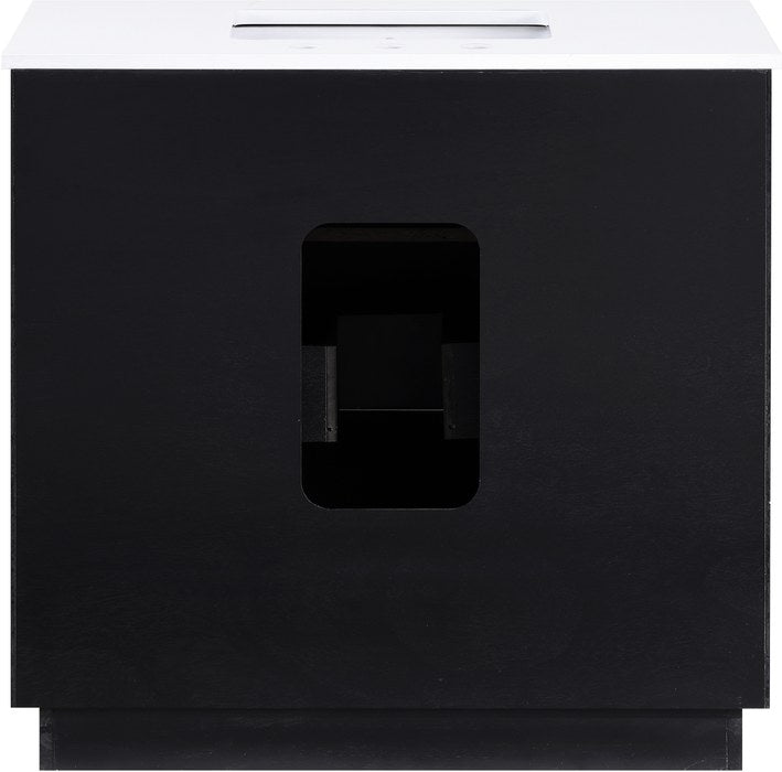 Meridian Furniture - Willard 36" Black Engineered Stone And Solid Wood Bathroom Vanity - 436Black-36 - GreatFurnitureDeal